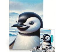 Puzzle da 1000 pezzi per adulti con un pinguino affascinante, antistress, di difficoltà elevata, ideale come elemento della lista dei desideri con Babbo Natale 50x75cm