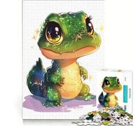 Puzzle da 1000 pezzi per adulti con un simpatico alligatore dei cartoni animati, gioco impossibile, analisi e logica, per rafforzare l'amore tra le coppie 38x52cm