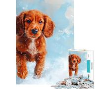 Puzzle da 1000 pezzi per adulti con un simpatico cucciolo di Setter irlandese Un'attività che stimola la mente e aiuta ad allenare il cervello Perfetto come decorazione e gioco rompicapo Adatto