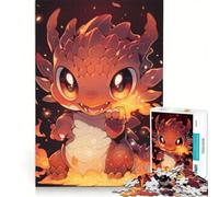 Puzzle da 1000 pezzi per adulti con un simpatico drago di fuoco, gioco impossibile, analisi e logica, per rafforzare l'amore tra le coppie 50x75cm