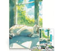Puzzle da 1000 pezzi per adulti con un simpatico gatto pigro, gioco impossibile, analisi e logica, per rafforzare l'amore tra le coppie 38x52cm