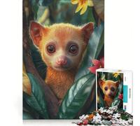 Puzzle da 1000 pezzi per adulti, con un simpatico Kinkajou tropicale nella foresta pluviale, gioco impossibile, analisi e logica, per rafforzare l'amore tra le coppie 38x52cm