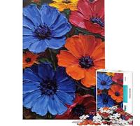 Puzzle da 1000 pezzi per adulti con un vivace bouquet di fiori gioco pratico per adulti ideale come regalo per donne o per tutta la famiglia (dimensioni 38x52cm)
