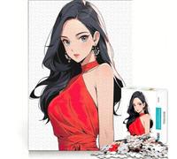 Puzzle da 1000 pezzi per adulti con una bellissima donna in stile anime, gioco rompicapo, divertente antistress, ideale per rafforzare l'amore di coppia 38x52cm