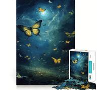 Puzzle da 1000 pezzi per adulti con una bellissima farfalla dai bordi lisci,gioco di concentrazione e costruzione,gioco rilassante con scena natalizia (50x75cm)