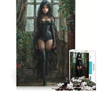 Puzzle da 1000 pezzi per adulti con una bellissima ragazza anime, gioco rompicapo, attività per tutta la famiglia, compleanno e Natale 38x52cm