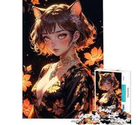 Puzzle da 1000 pezzi per adulti con una bellissima ragazza Foxy in stile anime gioco per famiglie regalo di compleanno unico per compleanni e Natale (dimensioni 38x52cm)