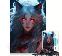 Puzzle da 1000 pezzi per adulti con una bellissima ragazza volpe,intagli precisi,gioco di logica,regalo per momenti di relax,regalo di compleanno divertente (50x75cm)