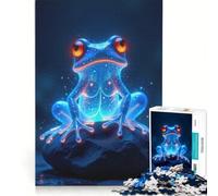 Puzzle da 1000 pezzi per adulti con una bellissima rana bioluminescente, gioco pratico, impegnativo e stimolante, adatto come decorazione da scrivania 38x26cm