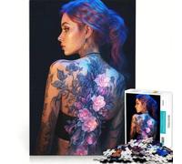 Puzzle da 1000 pezzi per adulti con una graziosa ragazza cyberpunk, gioco rilassante, decorazione per la casa, ideale come regalo per tutta la famiglia 38x26cm