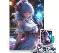 Puzzle da 1000 pezzi per adulti con una graziosa ragazza maga, ideale per il relax, con taglio di precisione e perfetto come decorazione da scrivania 50x75cm