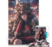 Puzzle da 1000 pezzi per adulti con una graziosa ragazza samurai, gioco rilassante, decorazione per la casa, ideale come regalo per tutta la famiglia 38x26cm