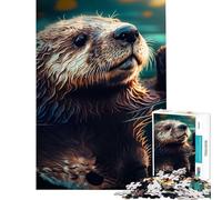 Puzzle da 1000 pezzi per adulti con una simpatica lontra gioco impossibile per l'apprendimento sfida e idee regalo (dimensioni 38x26cm)
