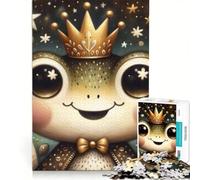 Puzzle da 1000 pezzi per adulti con una simpatica rana stravagante, un gioco rilassante, divertente e spiritoso, ideale come regalo 50x75cm