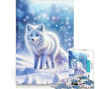 Puzzle da 1000 pezzi per adulti con una simpatica volpe artica, gioco impossibile, impegnativo da completare, ideale come regalo 50x75cm