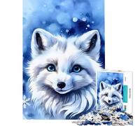 Puzzle da 1000 pezzi per adulti con una simpatica volpe artica gioco rilassante ed educativo ideale come sfida o regalo per il Secret Santa (dimensioni 38x52cm)