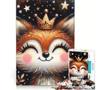 Puzzle da 1000 pezzi per adulti con una simpatica volpe rossa, gioco educativo, migliora la memoria, compleanno e Natale 38x26cm