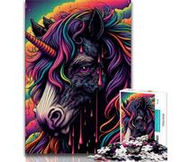 Puzzle da 1000 pezzi per adulti con unicorni colorati 1000 pezzi ideale come regalo per tutta la famiglia dai 14 anni in su (50x75cm)