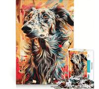 Puzzle da 1000 pezzi per adulti con un'incredibile immagine di un cane, gioco per famiglie, difficile e stimolante, compleanni e occasioni speciali 50x75cm