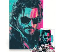 Puzzle da 1000 pezzi per adulti con uomo dagli occhiali da sole alla moda, gioco educativo, difficile e stimolante, regalo di Natale o compleanno 50x75cm