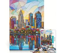 Puzzle da 1000 pezzi per adulti con vetrate artistiche di San Diego gioco impossibile ideale per passare il tempo durante le vacanze regalo di compleanno o di viaggio 38x26cm