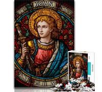 Puzzle da 1000 pezzi per adulti con vetrate di San Giovanni Battista, con pezzi completamente interconnessi e di forma casuale, per bambini di 14 anni, 50x75cm