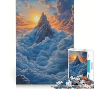 Puzzle da 1000 pezzi per adulti con vetta di montagna al tramonto gioco rilassante interazione genitore-figlio regalo di compleanno regalo di viaggio 50x75cm