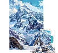 Puzzle da 1000 pezzi per adulti con vetta innevata puzzle da 1000 pezzi per decorazione domestica giocattolo assemblaggio divertimento in famiglia e serate di gioco (50x75cm)