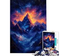 Puzzle da 1000 pezzi per adulti con vetta stellata divertente attività da fare in casa sfida impegnativa giocattolo decorativo per la casa per ragazzi dai 14 anni in su (50x75cm)
