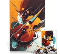 Puzzle da 1000 pezzi per adulti con violino e arte astratta gioco pratico per migliorare la memoria ideale come regalo per tutta la famiglia 38x52cm