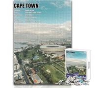 Puzzle da 1000 pezzi per adulti con vista aerea dello stadio di Città del Capo, gioco educativo, regalo di apprendimento per compleanni, dimensioni 38x52cm