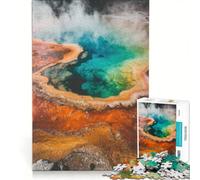Puzzle da 1000 pezzi per adulti con vista aerea di sorgenti termali, gioco pratico, assemblaggio di modelli, compleanni e occasioni speciali 50x75cm