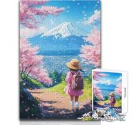 Puzzle da 1000 pezzi per adulti con vista sul Fuji e sui fiori di ciliegio Gioco per famiglie per migliorare la memoria per 14+ anni Offerto (dimensioni 50x75cm)
