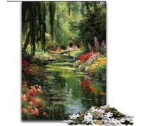 Puzzle da 1000 pezzi per adulti con vista sul giardino, attività di unione familiare, feste e compleanni (dimensioni 26x38cm)