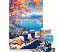 Puzzle da 1000 pezzi per adulti con vista sul lago autunnale,taglio preciso,gioco di logica,divertimento per il tempo libero,compleanno,gioco artistico (50x75cm)