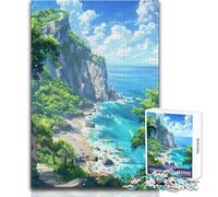 Puzzle da 1000 pezzi per adulti con vista sull'oceano e sulla scogliera, sfida difficile, giochi educativi, ottimo regalo per i giochi (dimensioni 50x75cm)