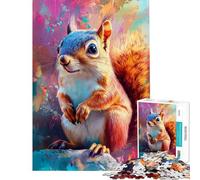 Puzzle da 1000 pezzi per adulti con vivace illustrazione di uno scoiattolo Puzzle ideale per compleanni sfida educativa divertimento in famiglia e serate di gioco 50x75cm