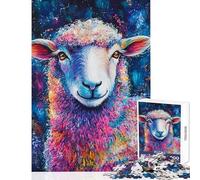 Puzzle da 1000 pezzi per adulti con vivaci immagini di pecore Gioco rompicapo per adulti che migliora la memoria e offre attività divertenti da fare a casa (dimensioni 38x52cm)