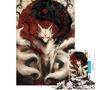 Puzzle da 1000 pezzi per adulti con volpe a nove code Yin Yang Aiuta ad allenare la mente è un'attività per tutta la famiglia e un gioco educativo adatto a partire dai 14 anni (38x52cm)