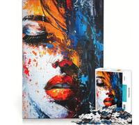 Puzzle da 1000 pezzi per adulti con volti colorati, giocattolo decorativo da parete, gioco di velocità manuale, adatto per la decorazione della scrivania 38x52cm
