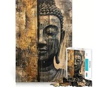 Puzzle da 1000 pezzi per adulti con volto di Buddha,taglio netto,gioco di concentrazione,regalo,gioco per il tempo libero,scena natalizia (38x26cm)