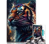 Puzzle da 1000 pezzi per adulti con volto di tigre motivo: animali anime per adulti 1000 pezzi gioco stimolante per tutti per donne regali per uomini (26x38cm)