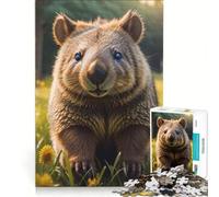 Puzzle da 1000 pezzi per adulti con vombato e animali australiani ideale per rilassarsi e divertirsi a casa per rafforzare il legame di coppia 38x26cm