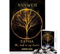 Puzzle da 1000 pezzi per adulti con Yahweh e Raffaello Albero della Vita gioco interattivo per famiglie antistress divertente per ridurre lo stress (26x38cm)