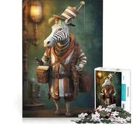 Puzzle da 1000 pezzi per adulti con zebra tema viaggiatore ideale per giochi in famiglia stimolante da completare per rafforzare il legame di coppia 50x75cm