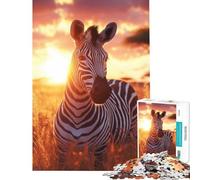 Puzzle da 1000 pezzi per adulti con zebra tramonto e armonia Gioco impossibile giocattolo avvincente per coltivare la pazienza regalo di compleanno per divertimento in famiglia (dimensioni 75x50cm)