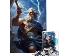 Puzzle da 1000 pezzi per adulti con Zeus in greco gioco educativo e stimolante ideale come regalo per attività in famiglia (dimensioni 75x50cm)