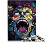 Puzzle da 1000 pezzi per adulti con zombie, pratico gioco per alleviare lo stress, vacanze a casa, passatempo per adolescenti dai 14 anni in su, 26 x 38 cm