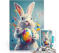 Puzzle da 1000 pezzi per adulti Coniglietto pasquale che dipinge l'uovo Giocattoli educativi offerte come regali per tutta la famiglia 38x26cm