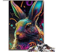 Puzzle da 1000 pezzi per adulti,coniglietto pasquale colorato in legno,un regalo perfetto per il divertimento in famiglia,50x75cm,per decorazioni per la casa,allenamento del cervello e regali